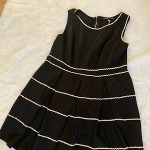 Black dress with white detail